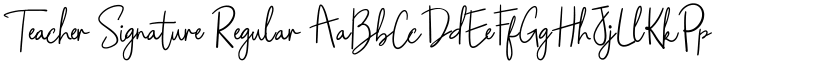 Teacher Signature Regular font