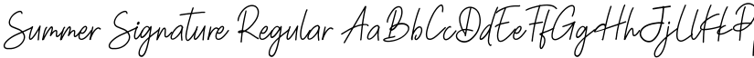 Summer Signature Regular font