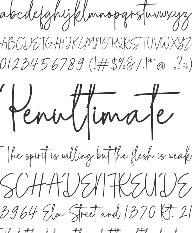 Urban Signature font preview