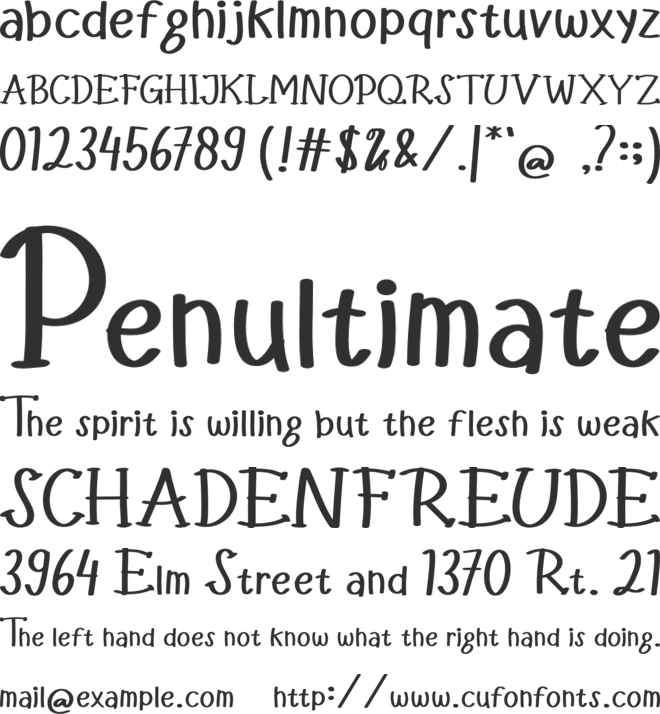 The Animals font preview