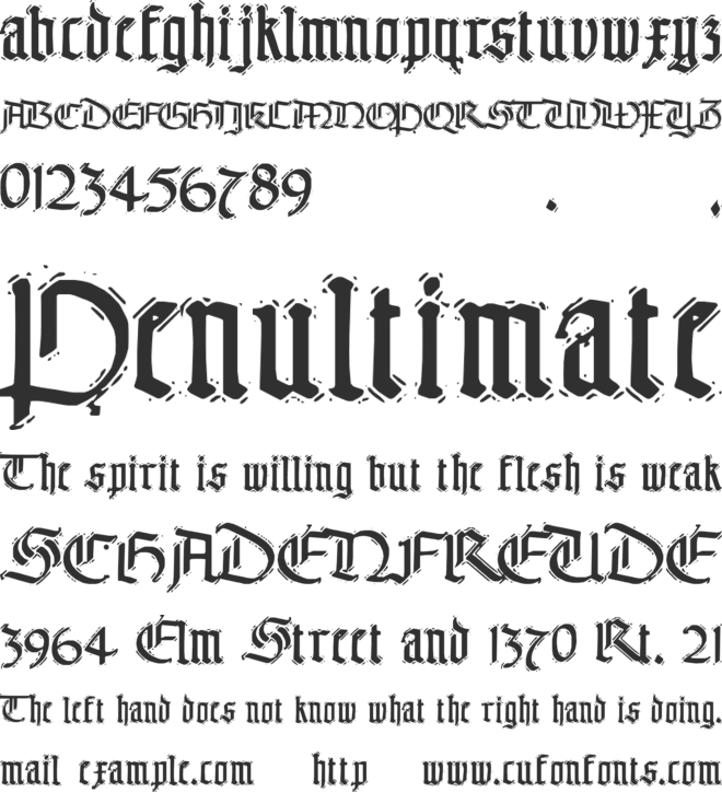 The End. font preview