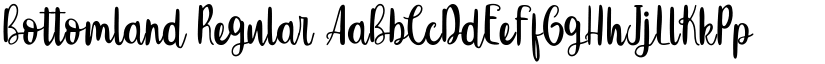 Bottomland Regular font