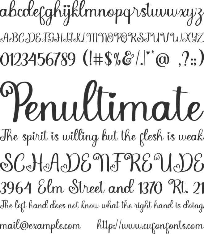 Dream Island font preview