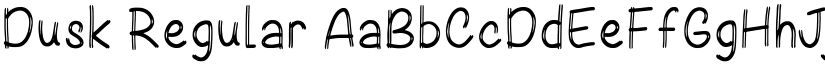 Dusk Regular font