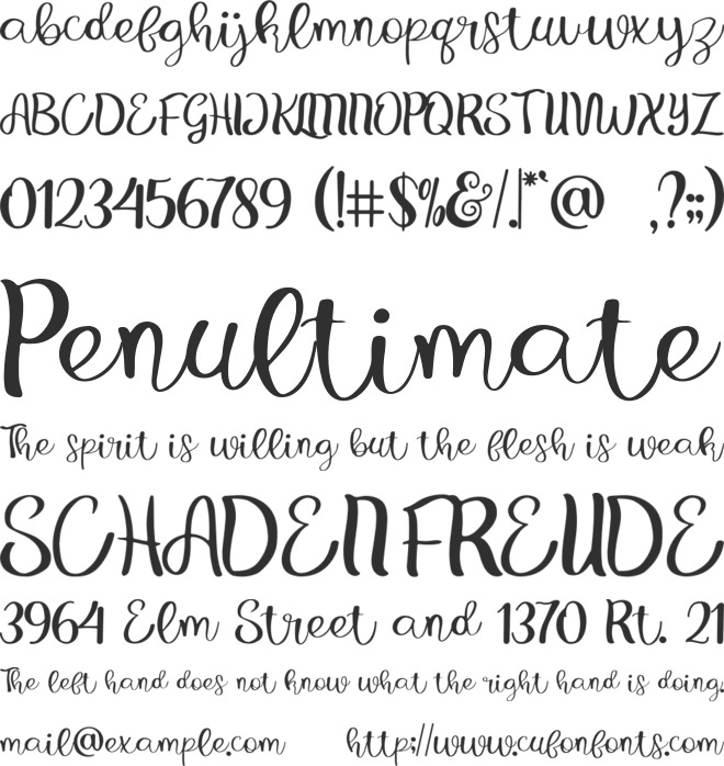 Hello My Love font preview