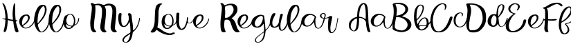 Hello My Love Regular font