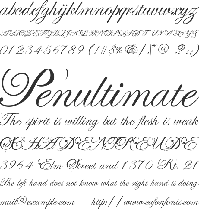Miracle font preview