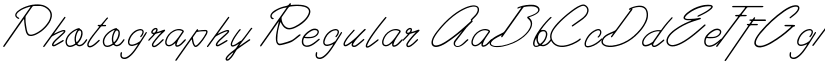 Photography Regular font