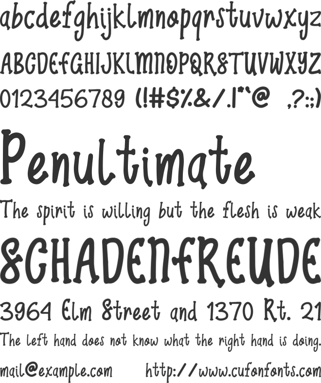 Playful font preview
