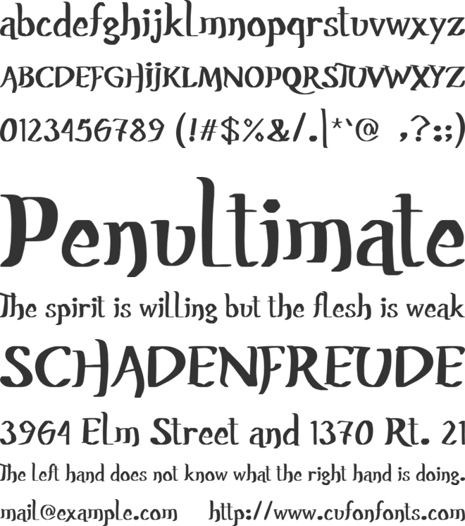 Ramadan font preview