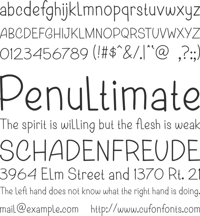 Staysafe font preview