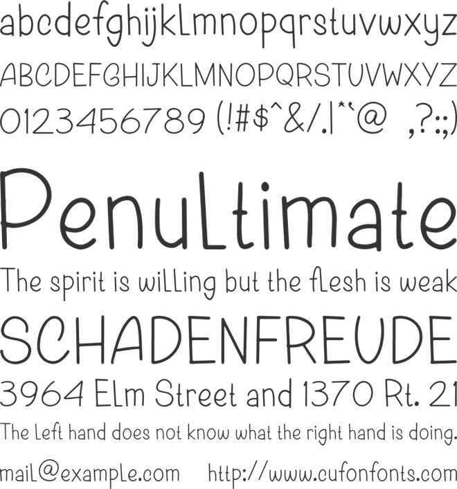 Staysafe font preview