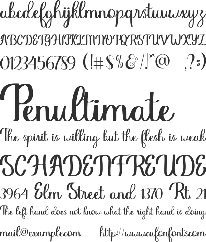 Summertime font preview