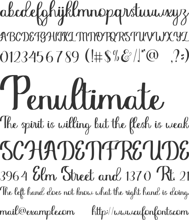 Summertime font preview