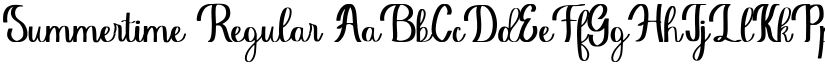 Summertime Regular font