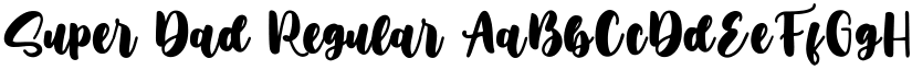 Super Dad Regular font