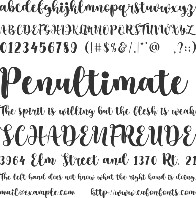 Super Mom font preview