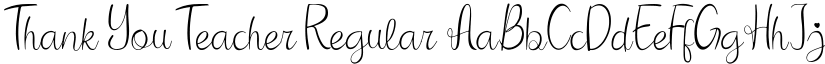 Thank You Teacher Regular font