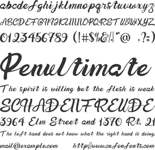 Vintages font preview