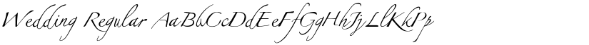 Wedding Regular font