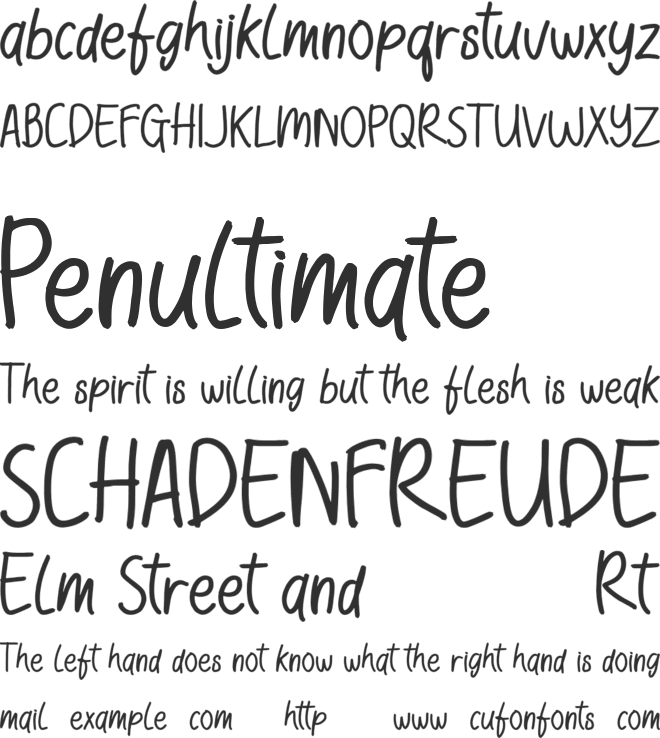 Dad font preview
