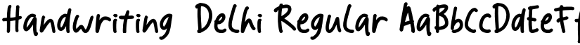 Handwriting-Delhi Regular font