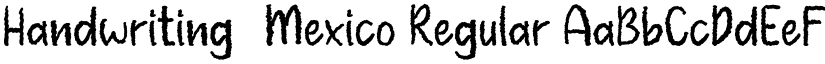 Handwriting-Mexico Regular font