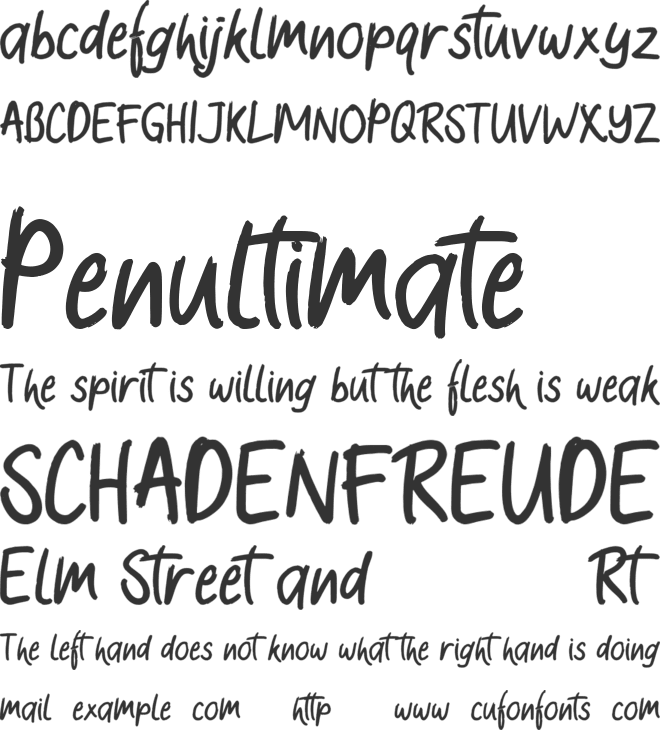 Sublimation font preview