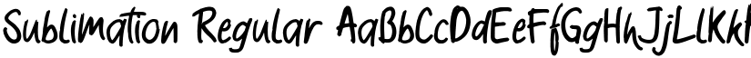 Sublimation Regular font