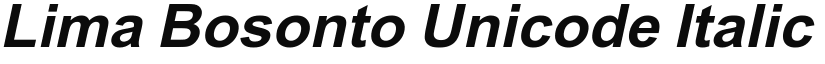 Lima Bosonto Unicode Italic font