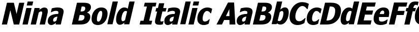 Nina Bold Italic font