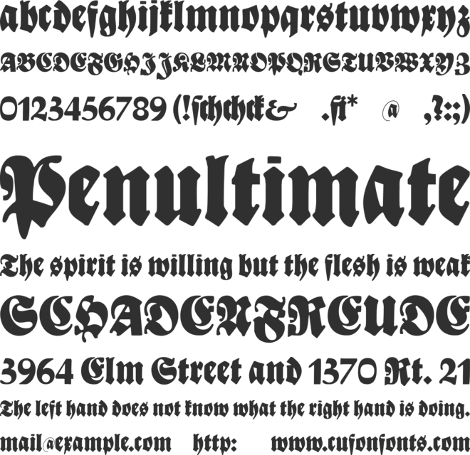 Bayreuth font preview