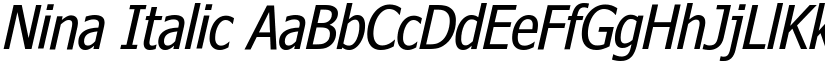 Nina Italic font