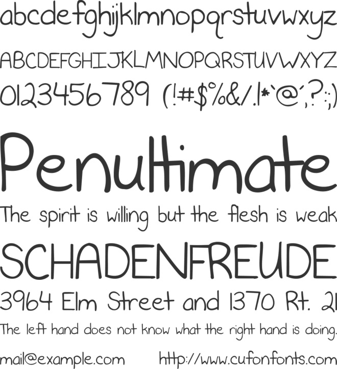 Never Say Never font preview