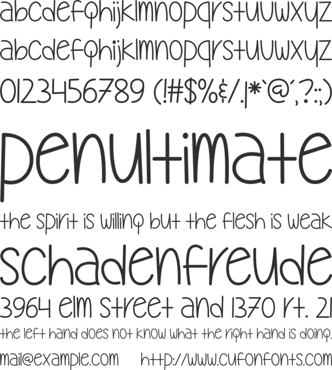 My Oh My font preview