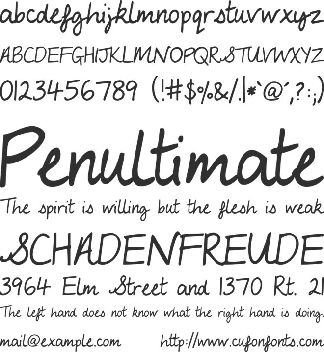 My Lucky Penny font preview