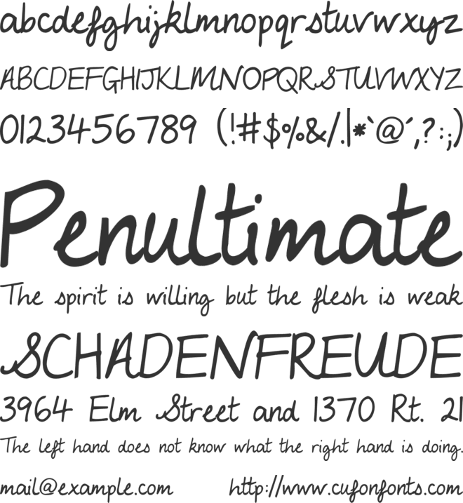 My Lucky Penny font preview