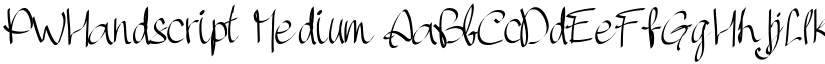 PWHandscript Medium font
