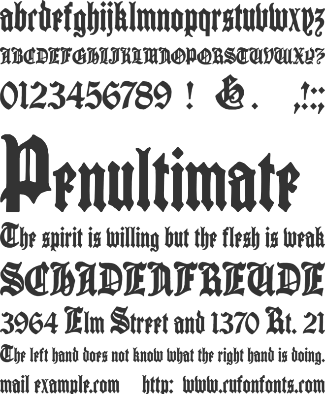 Cantebriggia font preview