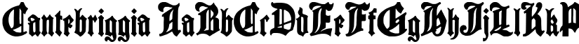 Cantebriggia font