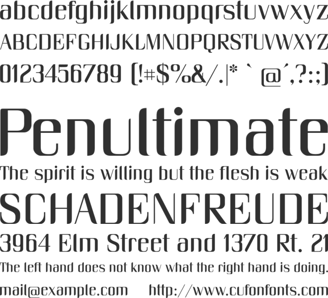 Unique font preview