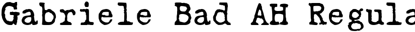 Gabriele Bad AH Regular font