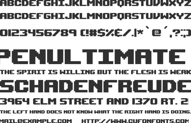 Upheaval Pro font preview