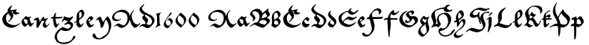 CantzleyAD1600 font