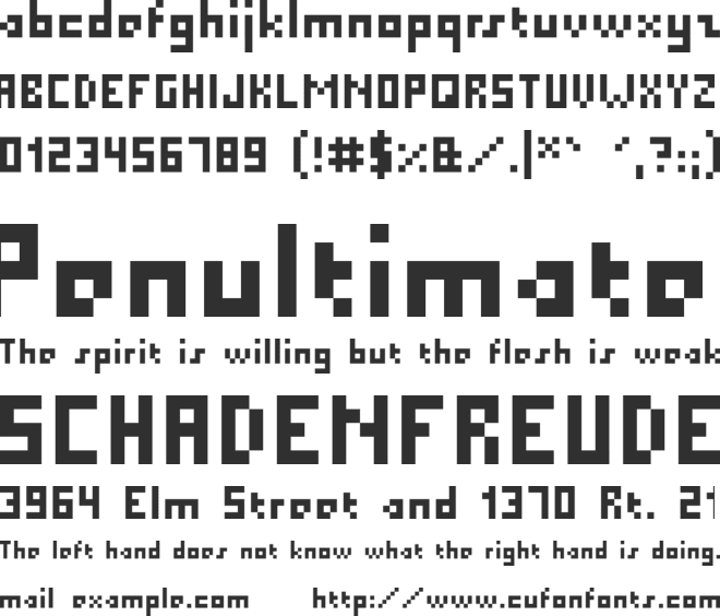 Pixel Millennium font preview