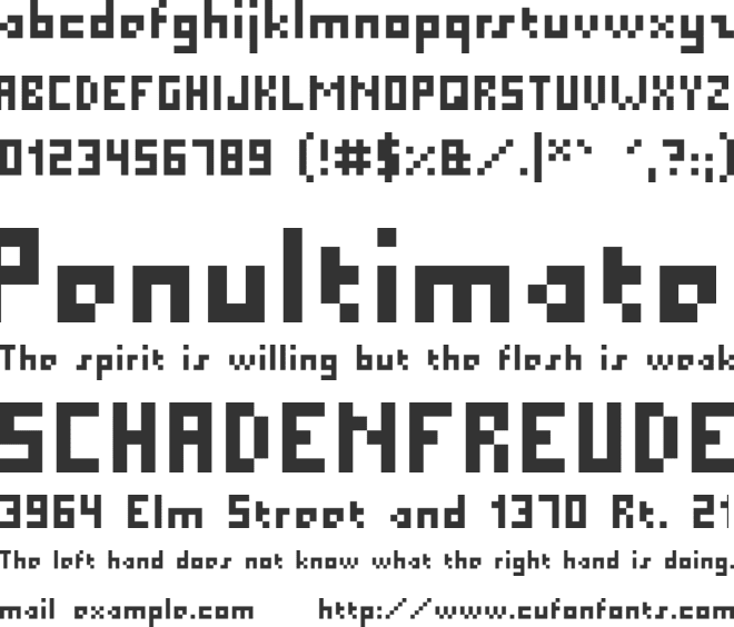 Pixel Millennium font preview
