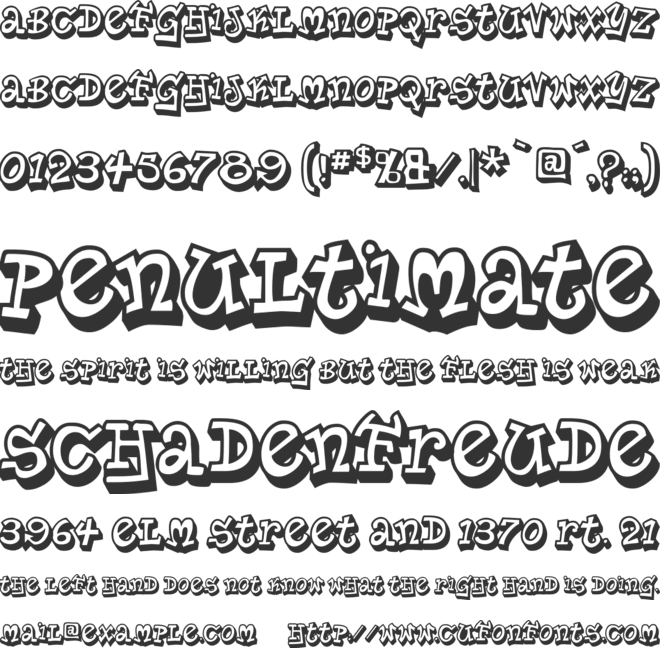 Planet Benson Two font preview