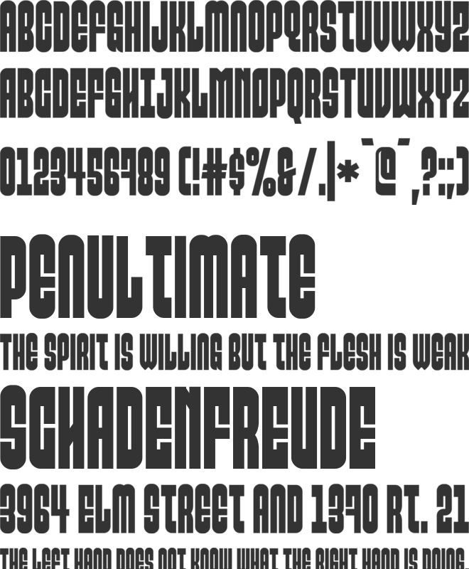 Balinera font preview