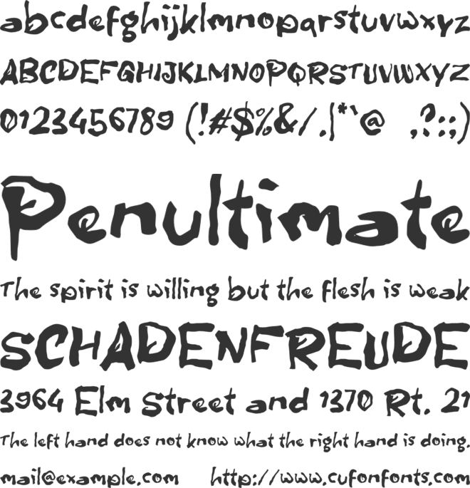 b Buih Kopi font preview