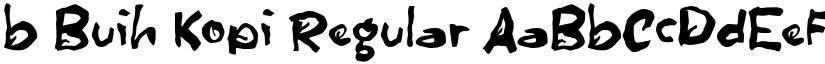 b Buih Kopi Regular font
